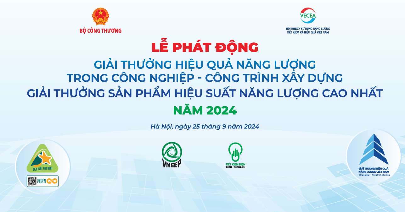 Thông báo nhận hồ sơ các Giải thưởng hiệu quả năng lượng năm 2024